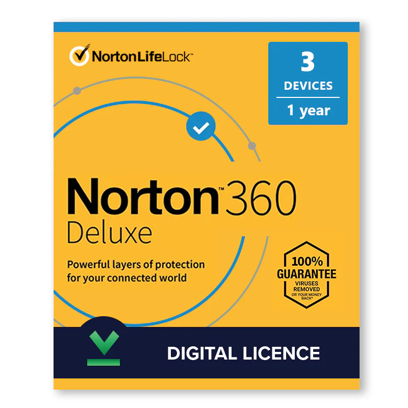 Norton 360 Deluxe | 1 Jahr | 3 Geräte - Digitale Lizenz